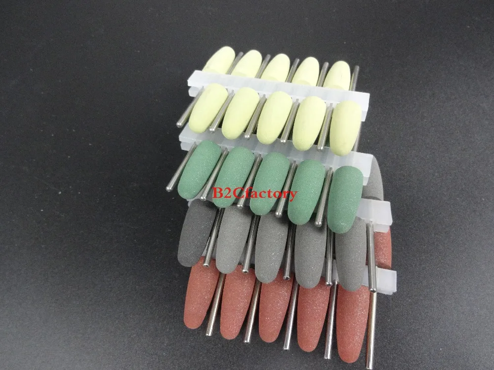 80 шт стоматологические силиконовые мулт-цветные полировальные боры 2,35 мм