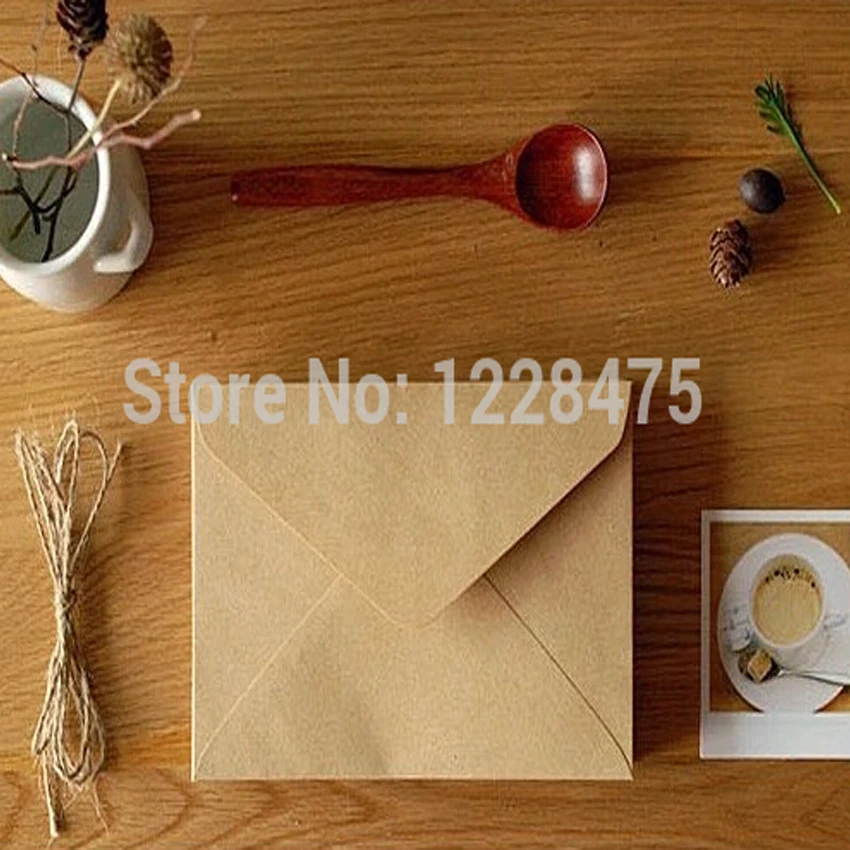 50 шт./лот новый Винтаж простой Kraft бумага конверт 16*11 см diy подарок конверты для свадьбы красный запас конвертов