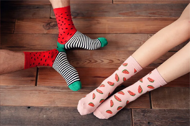 Caramella мужские длинные носки для хлопка весна осень персонаж мультфильм Лев Жираф носки забавные влюбленные носки 2 пар/лот