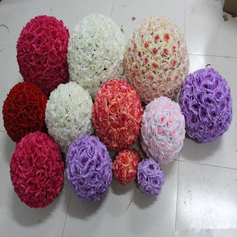 Kissing Balls 624 Inch(1560cm) Wedding Silk Pomander Flower Ball