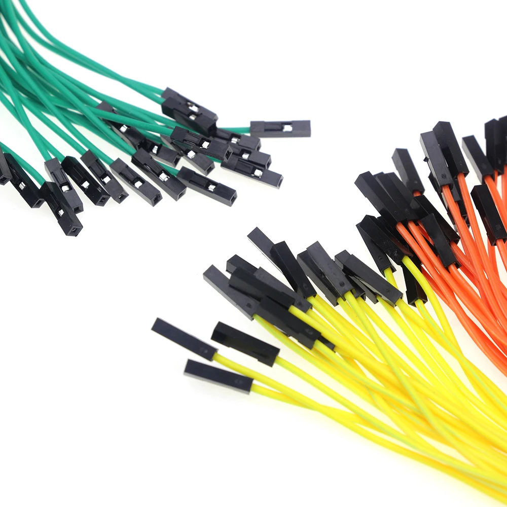 F-F dupont cable 50 шт. DIY Электронный комплект макет Dupont кабель для Arduino 20 см 2,54 мм линия Мужской Женский Dupont соединительный провод кабель 1P разъем - Цвет: F-F dupont cable