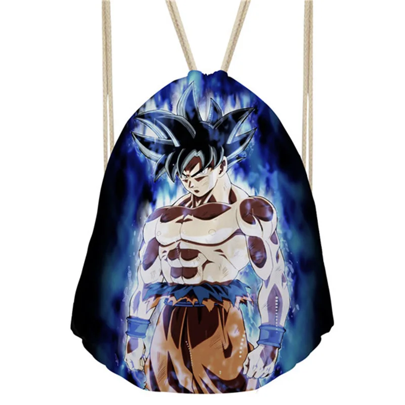 

HOT Anime Dragon Ball Z Super Drawstring Backpack for Children Boys Cool Saiyan Sun Goku Vegeta Printing School Bags 2018 New