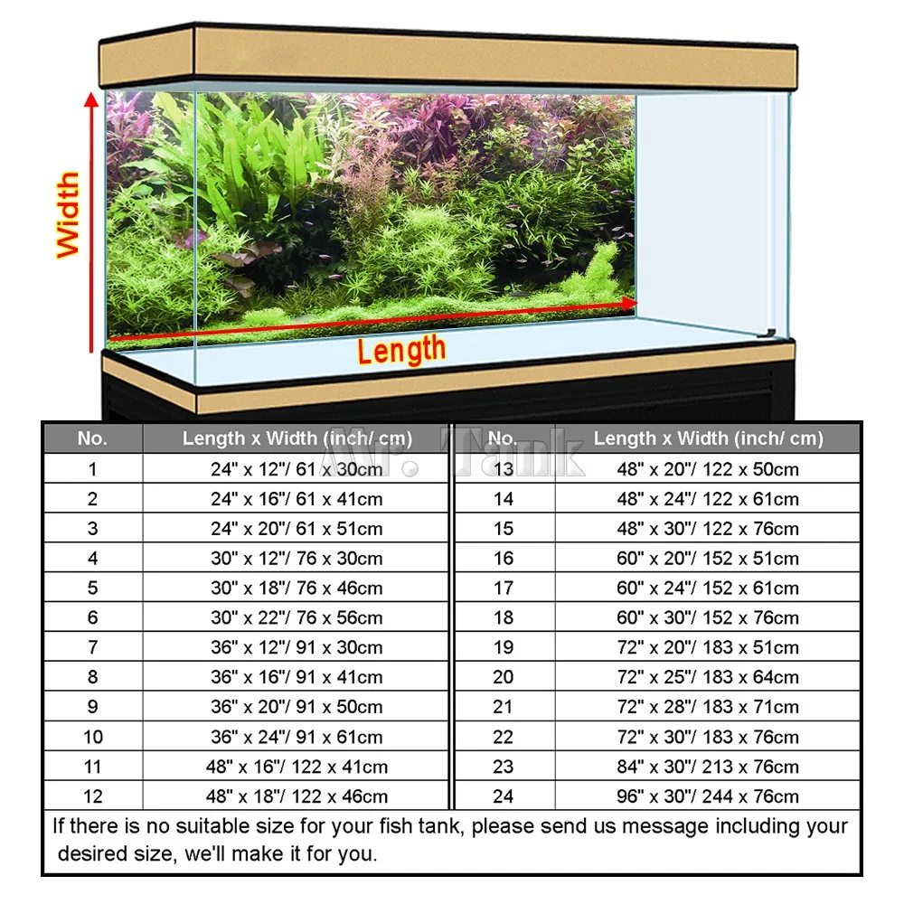 Пользовательский размер аквариум фон плакат с самоклеющейся воды растения ПВХ аквариум украшения аксессуары пейзаж обои