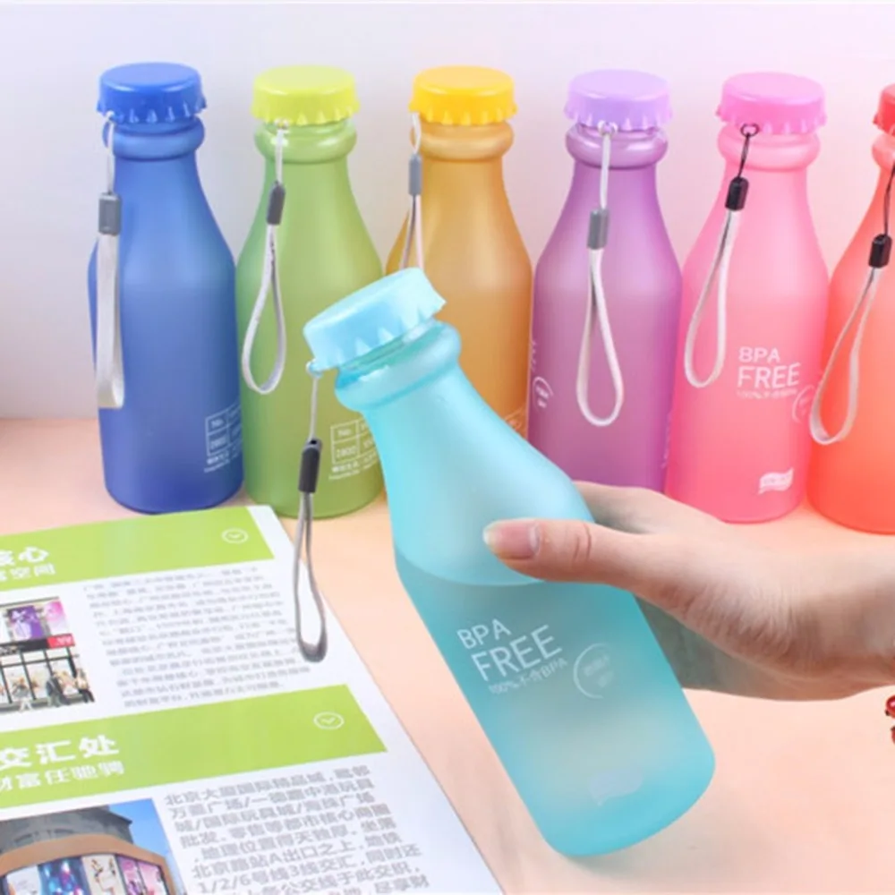 

Mini Outdoor Sports Water Bottle Portable Leak-proof Candy Color Plastic With Rope Camping Travel Children's Bottle BPA Free