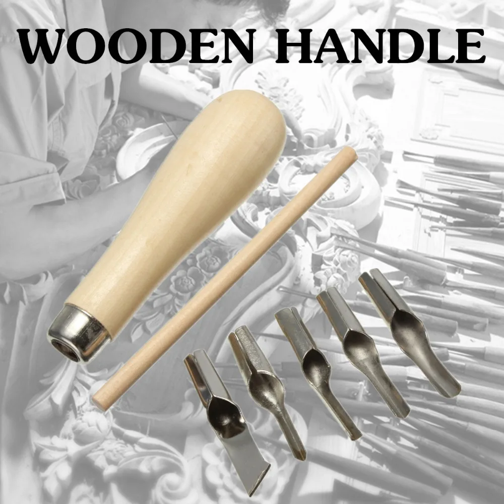 Durable Lino Block Cutting Rubber Stamp Carving Tools With 5 Blade Bits