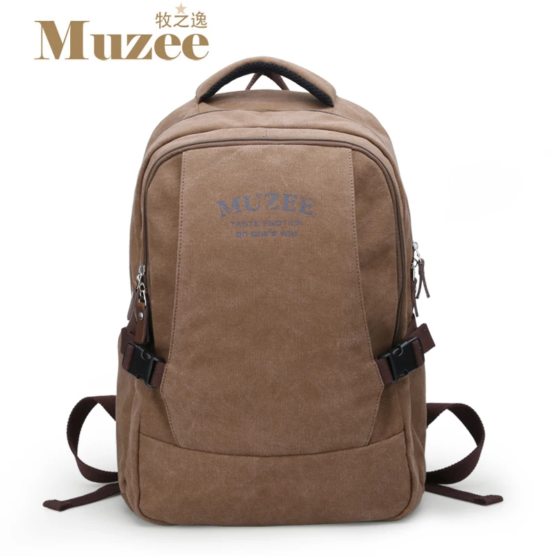 Muzee canvas font b backpack b font vintage canvas font b laptop b font men s