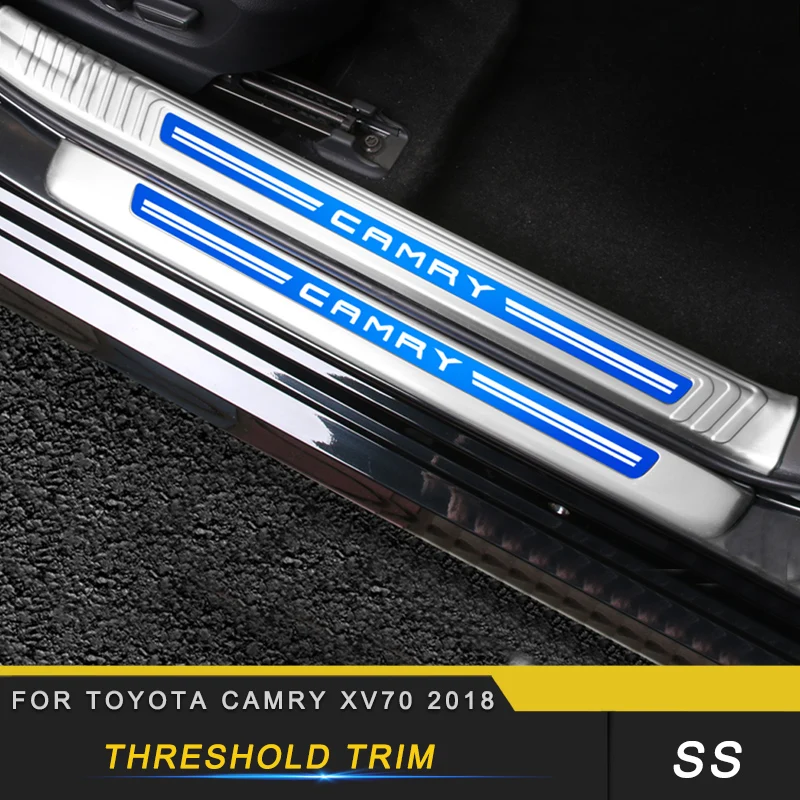 

Auto Stainless Steel Threshold Trim Sticker Accessories for Toyota Camry XV70 2018