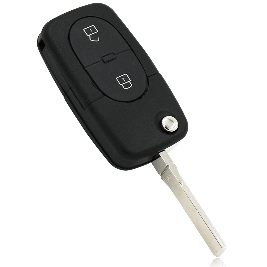 Used VAG Vw Volkswagen Skoda Seat 2 button flip remote key fob HL0 1J0 959 753 A 