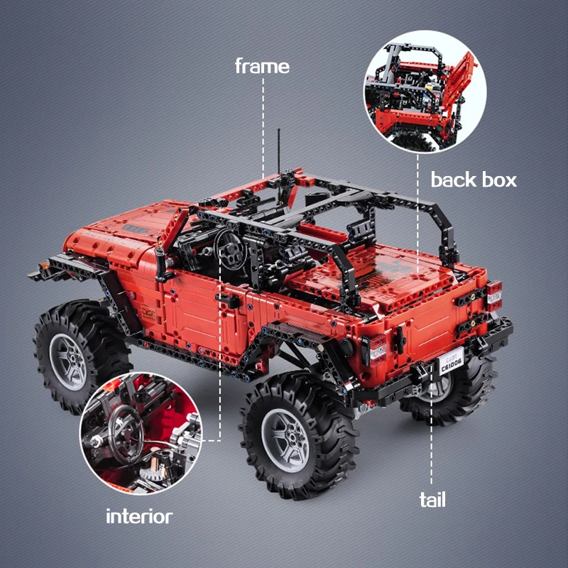 CADA RC пульт дистанционного управления джип Вранглер автомобиль совместимый новая техника серии строительные блоки набор игрушка авантюрист автомобиль кирпичи