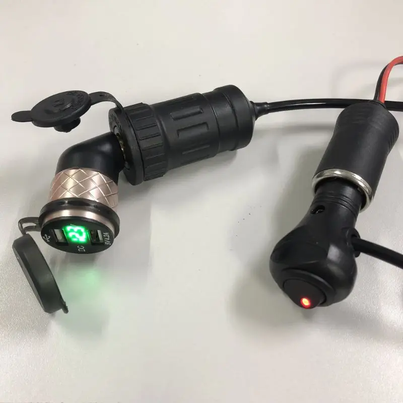 

12V Standard Car Cigarette Lighter Male to Motorcycle DIN Female Plug Adapter Cable for Hella DIN USB Charger Car SUV