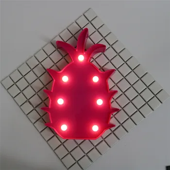 

Presentable Fruit Pineapple Warm White Flash Sweet Novel DEC Atmosphere Wall Table LED Switch Remote Lamp Children Gift Holiday