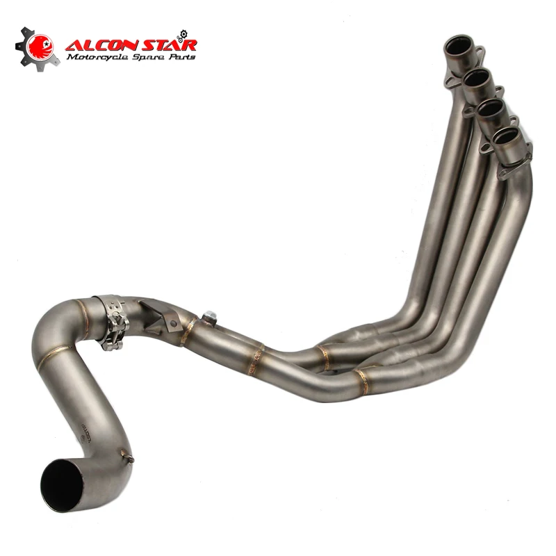 

Alconstar- Motorcycle Muffler Exhaust Full System Pipe with Sensor For Honda CBR650 CBR650F CB650F Header Tube Link Front Pipe