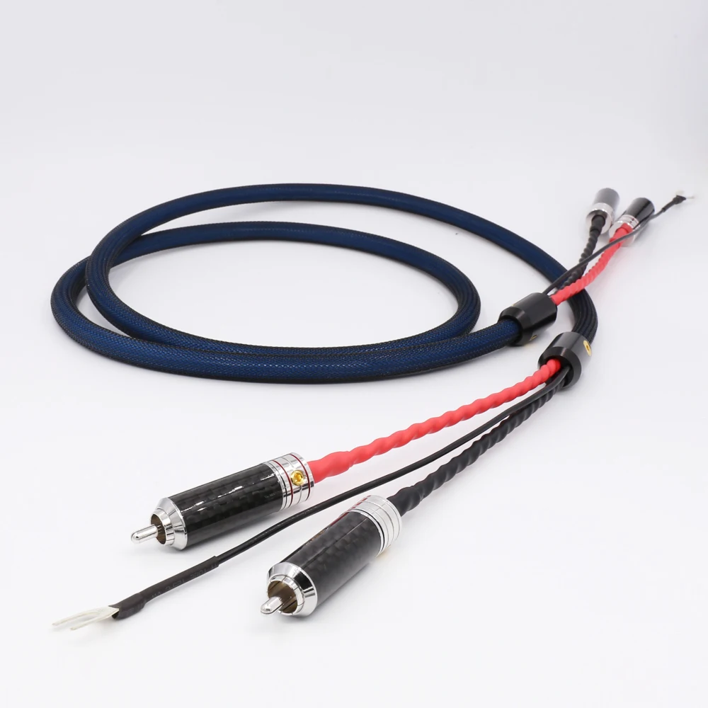 US $123.50 Viborg LC801 5N OFC Silver Plated Tonearm Phono Cable 2 RCAs TO 2RCAs Tonearm Cable RCARCA