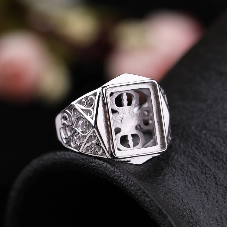 

925 Sterling Silver Engagement Wedding Ring for Men 11x14 12x15 10x13 13x16mm Oval Cabochon Semi mount Ring Setting