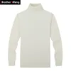 Brother Wang-Jersey informal para hombre, jersey de cuello alto, estilo clásico, de negocios, negro y blanco ► Foto 1/6