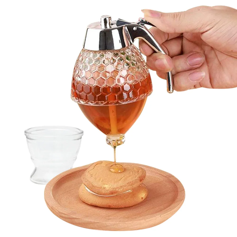 

Squeeze Bottle Syrup Dispenser Holder Portable Storage Pot Drip Container Cup Kettle Acrylic Jar Honey Juice Dispenser