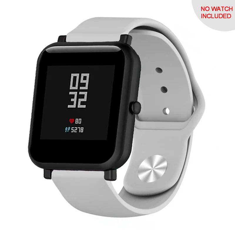 

20mm Replacement Silicone Watch Band Strap for Samsung Gear S4 Huawei Watch 2 for Huami Amazfit Bip A1608 Smart Watch Band