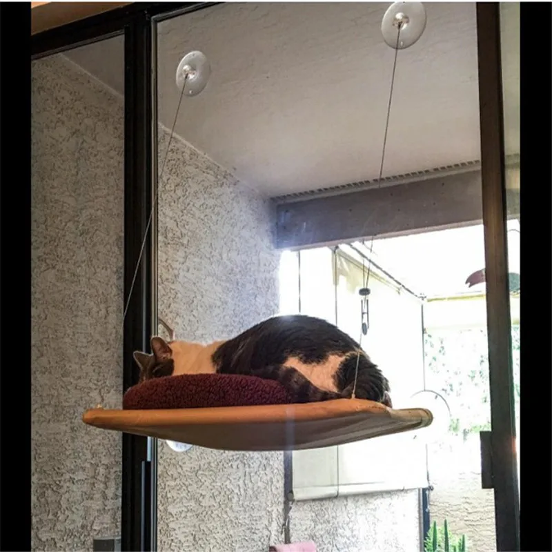 

Summer Plastic Cloth Cat Hammock Cat Dog Rest Hanging Mattress Safe And Secure Suction Cup Cat Hammock Pet Supplies Home
