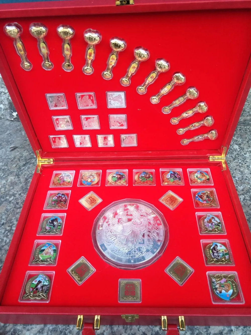 

Collection Chinese government-issued Monkey Year(2016) multicolour coin ,Monkey,44 piece(Set)