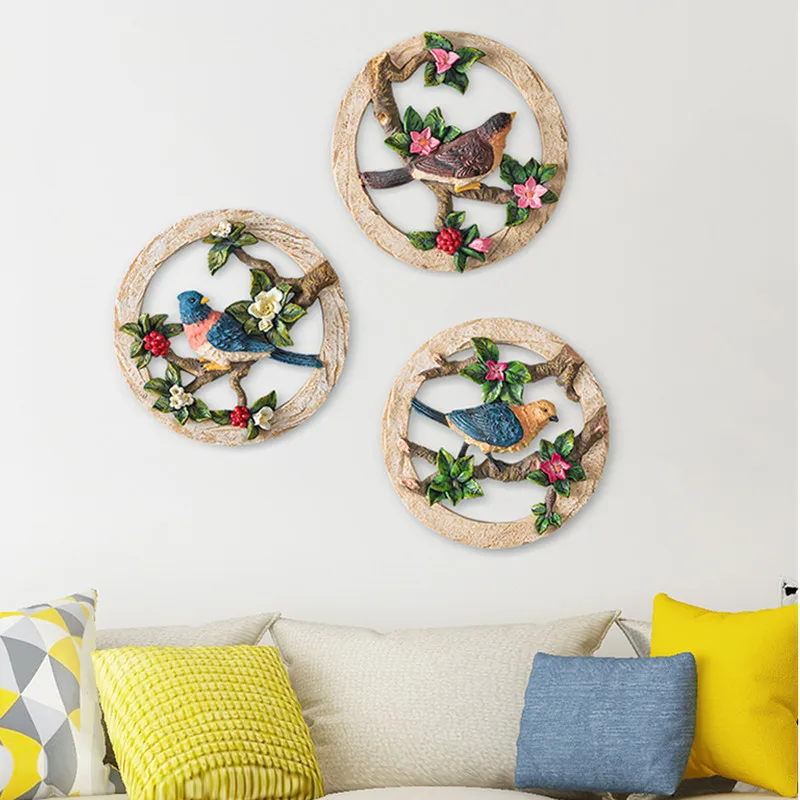  Chinese Style Simulation Stereoscopic Flowers And Birds Wall Painting Creative Bedroom Wall Art Dec - 33014286327