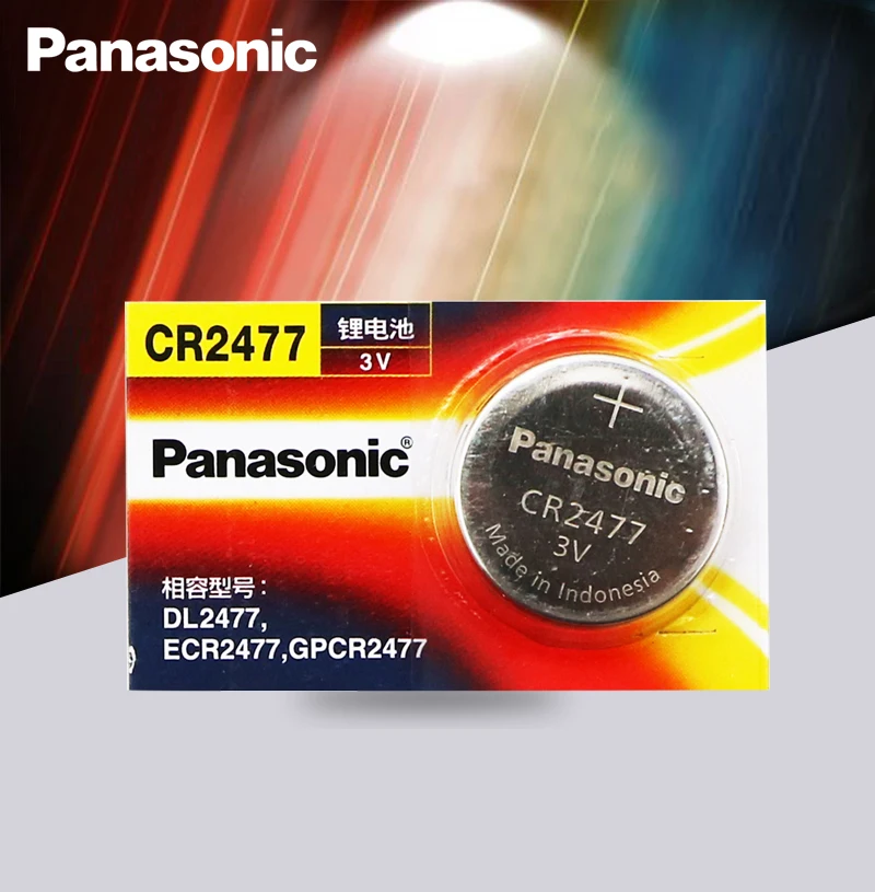 Panasonic CR2477 3V CR 2477 Высокоэффективная устойчивая к температурам Кнопочная монетная