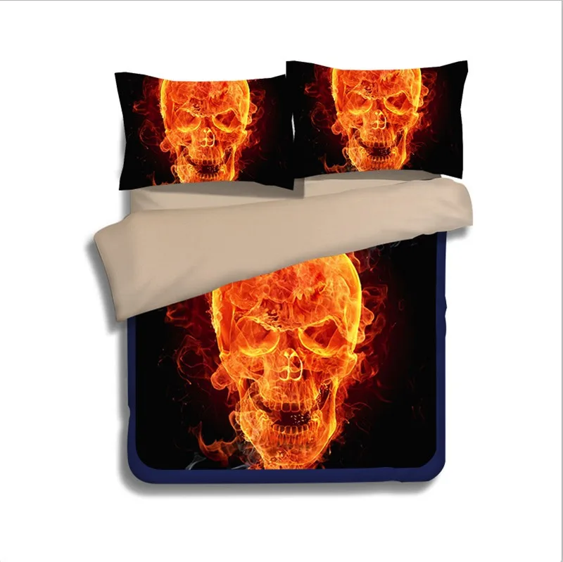 Twin Toys Games Seiaoing 3d Headset Skull Bedding Set Halloween