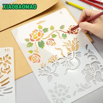 

24 style high quality PP Korea Stationery Ruler DIY Drawing Template Office Painting Supplies