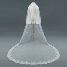 Прямоугольная скатерть с цветами Свадебные вуали 2 слоя собора длинные женские mantilla Свадебные vail с гребнем Новые