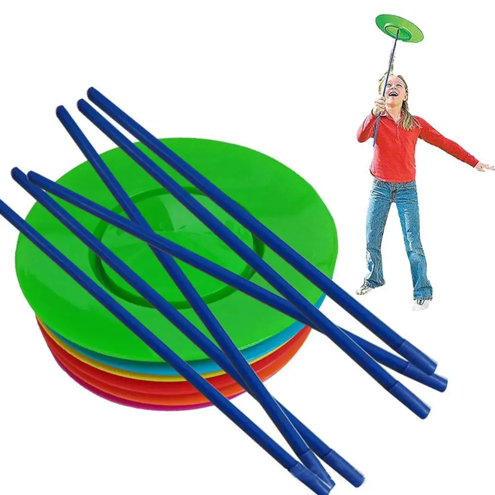 Adult Kids Spinning Juggling Plates Sticks Performance Prop Balance Skills Games Clown Circus Toy Gifts