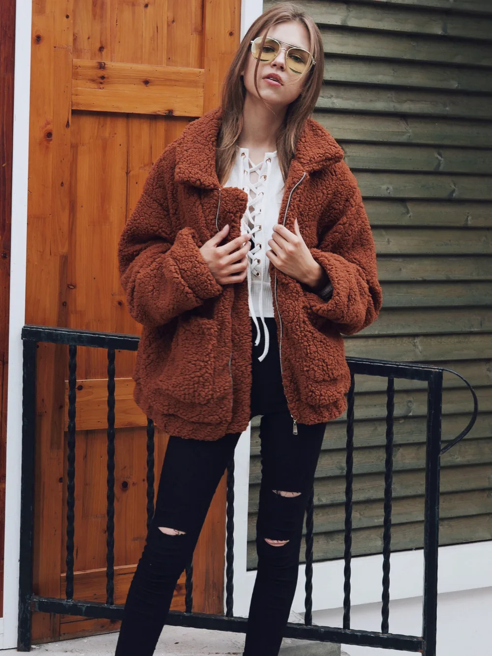 Женское зимнее теплое пальто из искусственного меха, верхняя одежда с длинным рукавом, женская короткая стильная Меховая куртка, брендовая одежда 9 цветов