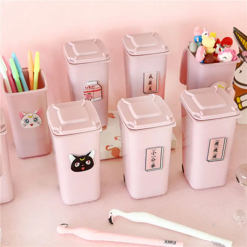 

Coloffice Creative Cute Trash Milk Pen Holder Girl Powder Table Storage Children Student Desk Decoration School Office Supplies