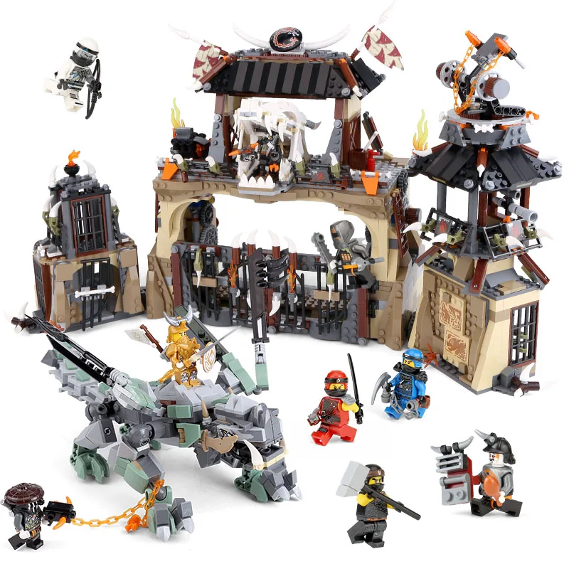 

Lepin 06082 new Toys 1859Pcs Ninjago Series The Legoinglys 70655 Dragon Pit Set Building Blocks Bricks Kids Toys Christmas Gifts