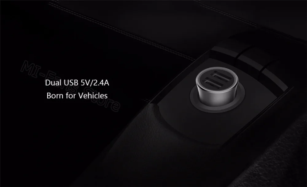 New Xiaomi Dual USB Car Charger 5V2.4A Fast Charger Universal 18W LED Reminding Quick Charge Fit for Most Phones Tablet PC (2)
