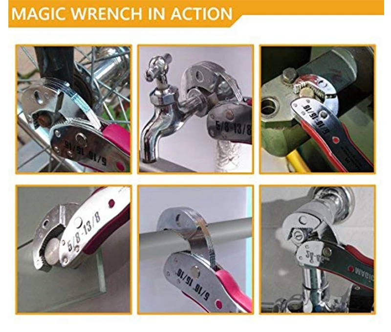 KALAIDUN Adjustable Wrench Multitul 9-45mm Torque Ratchet Socket Universal Key Magic Spanner Key Sets Repair Hand Tools For Home9