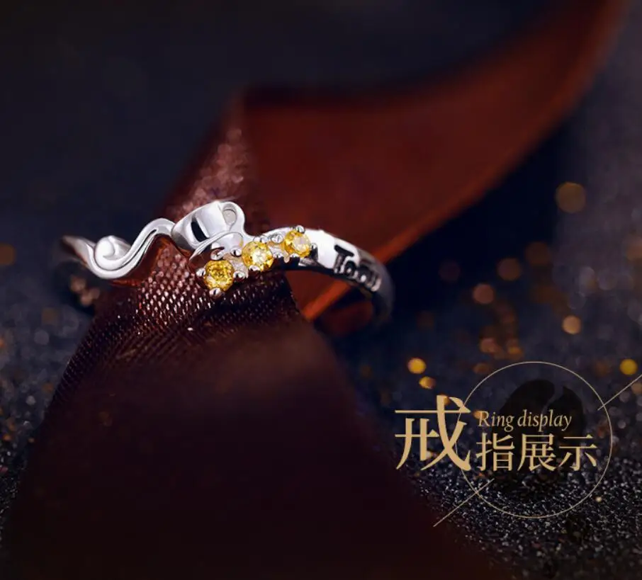 

Detective Conan Furuya Rei Bourbon Rings 925 Silver Fashion Jewelry Cos gift 7.5