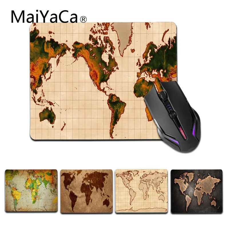 MaiYaCa 2018 Новый Ретро Карта мира DIY дизайн изображения игра коврик размер для 25x29см
