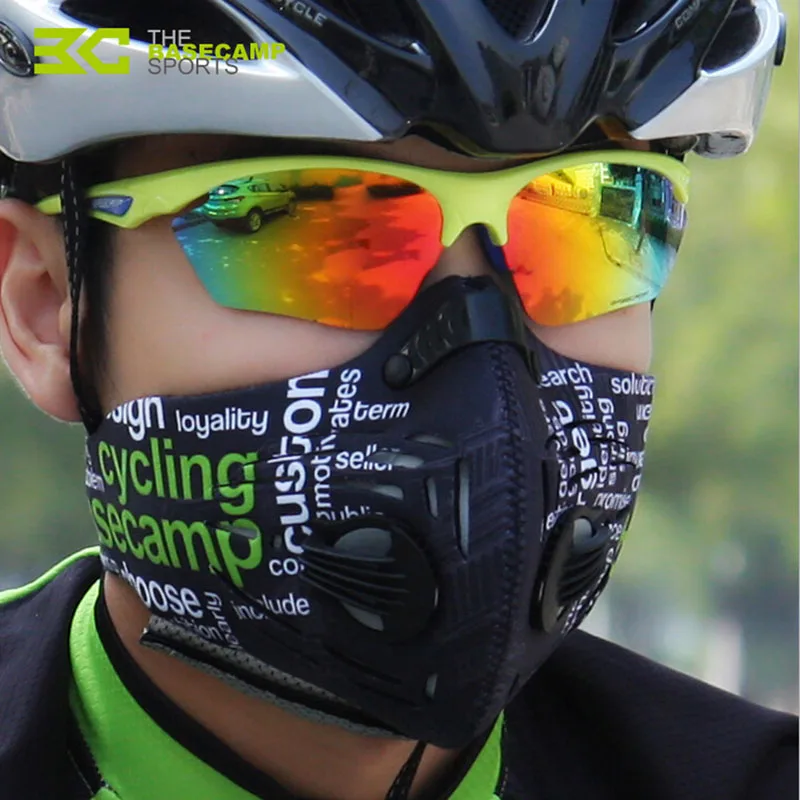 

BASECAMP 2018 Cycling Face Mask Sport Bike Mask Training PM 2.5 Dustproof Mask Activated Carbon Filter Breathable Face Shield