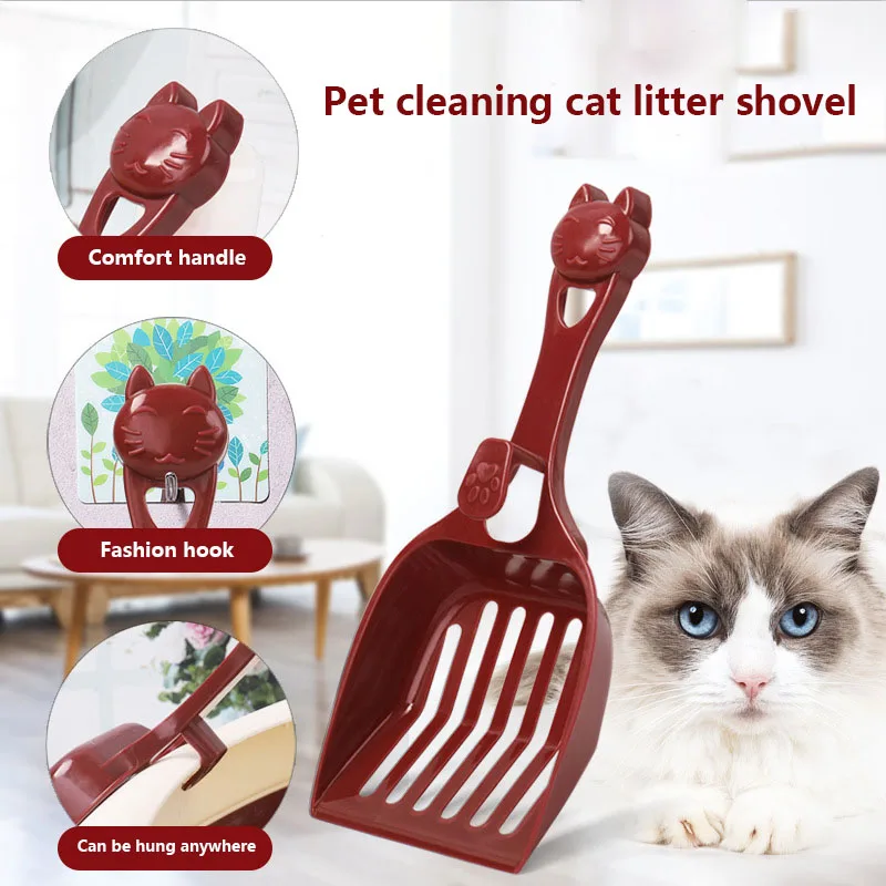 

1 Pcs Pet Cat Litter Shovel Scoop Sand Poop Waste Scooper Durable Cleaning Tool GQ999