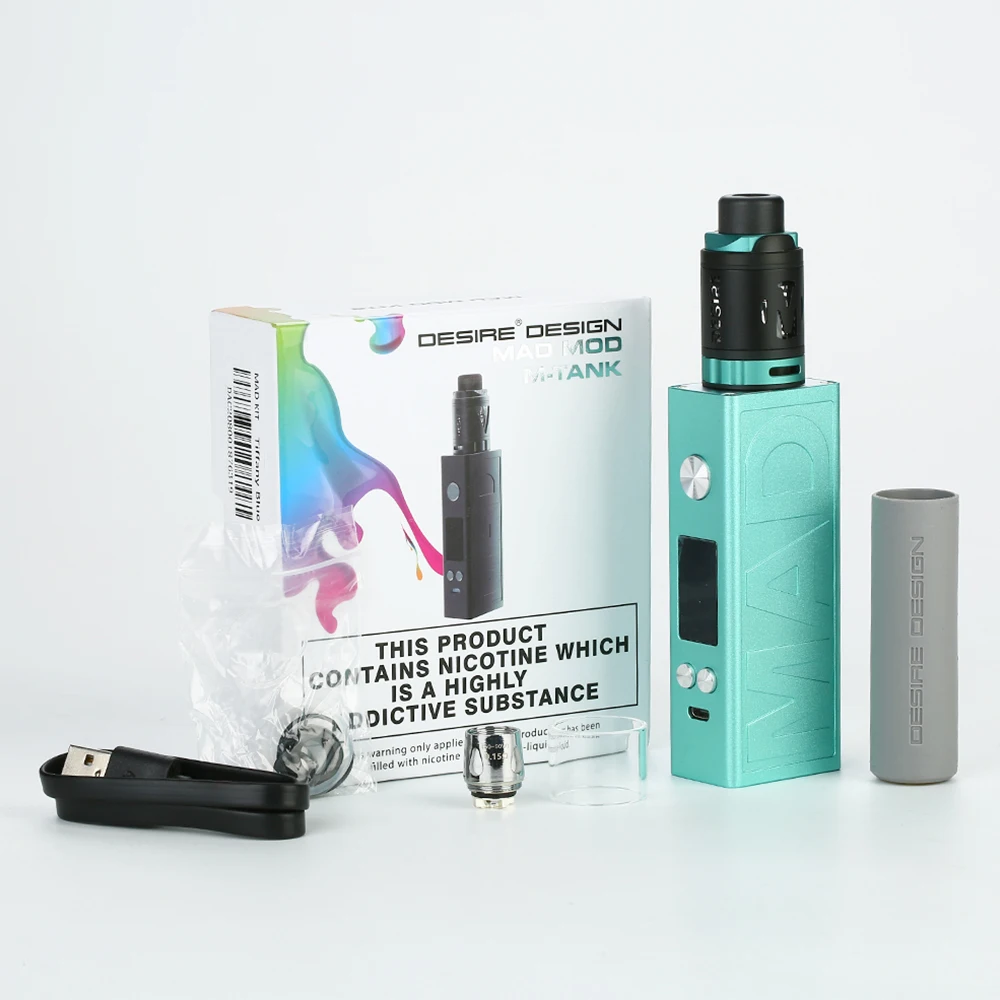 Новый оригинальный мод Desire Mad 108W TC Kit с атомайзером M Tank 3 мл и 35 А дизайн нижнего