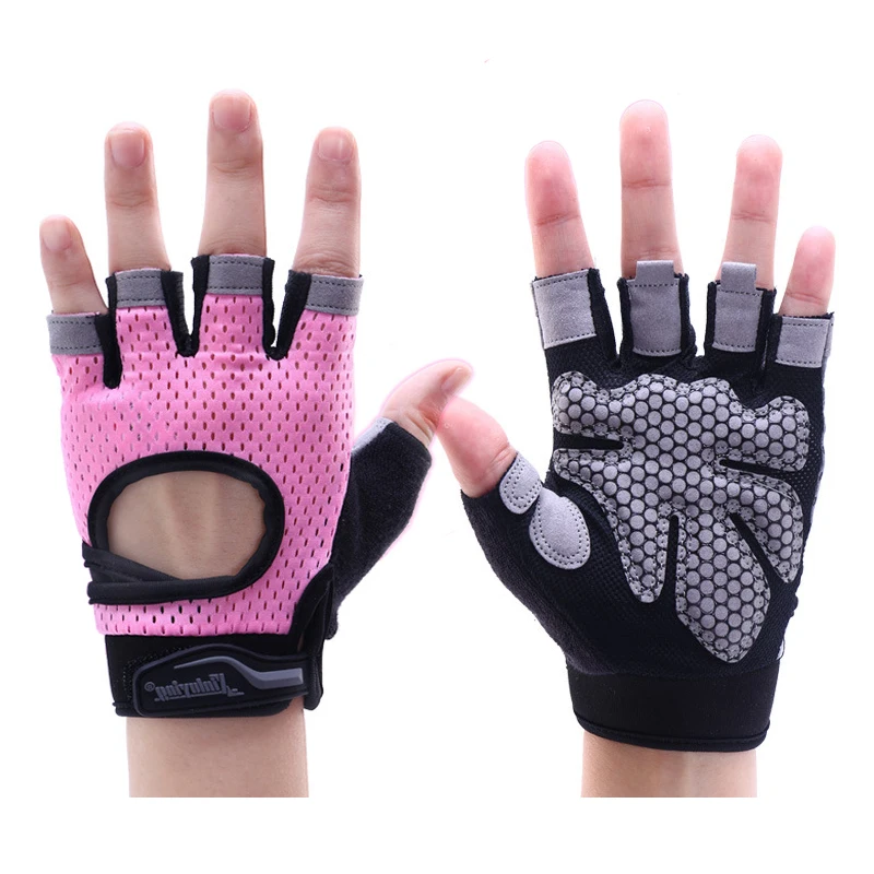 XinLuYing Body Building Fitness Gloves Half Finger women men Wearable Weightlifting Gloves Gym Training Bike Cycling Pink XS S XinLuYing Body Building Fitness Gloves Half Finger women men Wearable Weightlifting Gloves Gym Training Bike Cycling Pink XS S