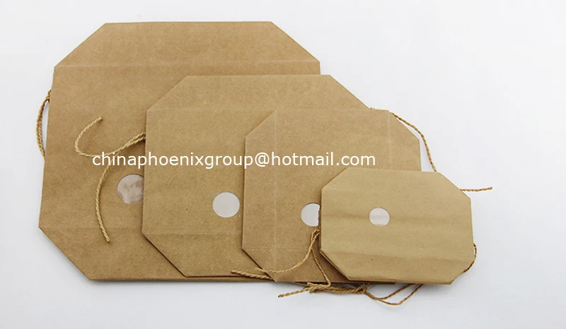 Dura-Aid 50 шт. L14* W8* H20.5cm перегерметичный бумажный пакет для подарка для риса, чая упаковка для еды бумажный пакет окна