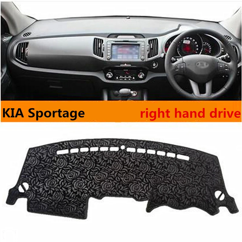 Hot selling right hand drive graceful style car dashboard mat for KIA