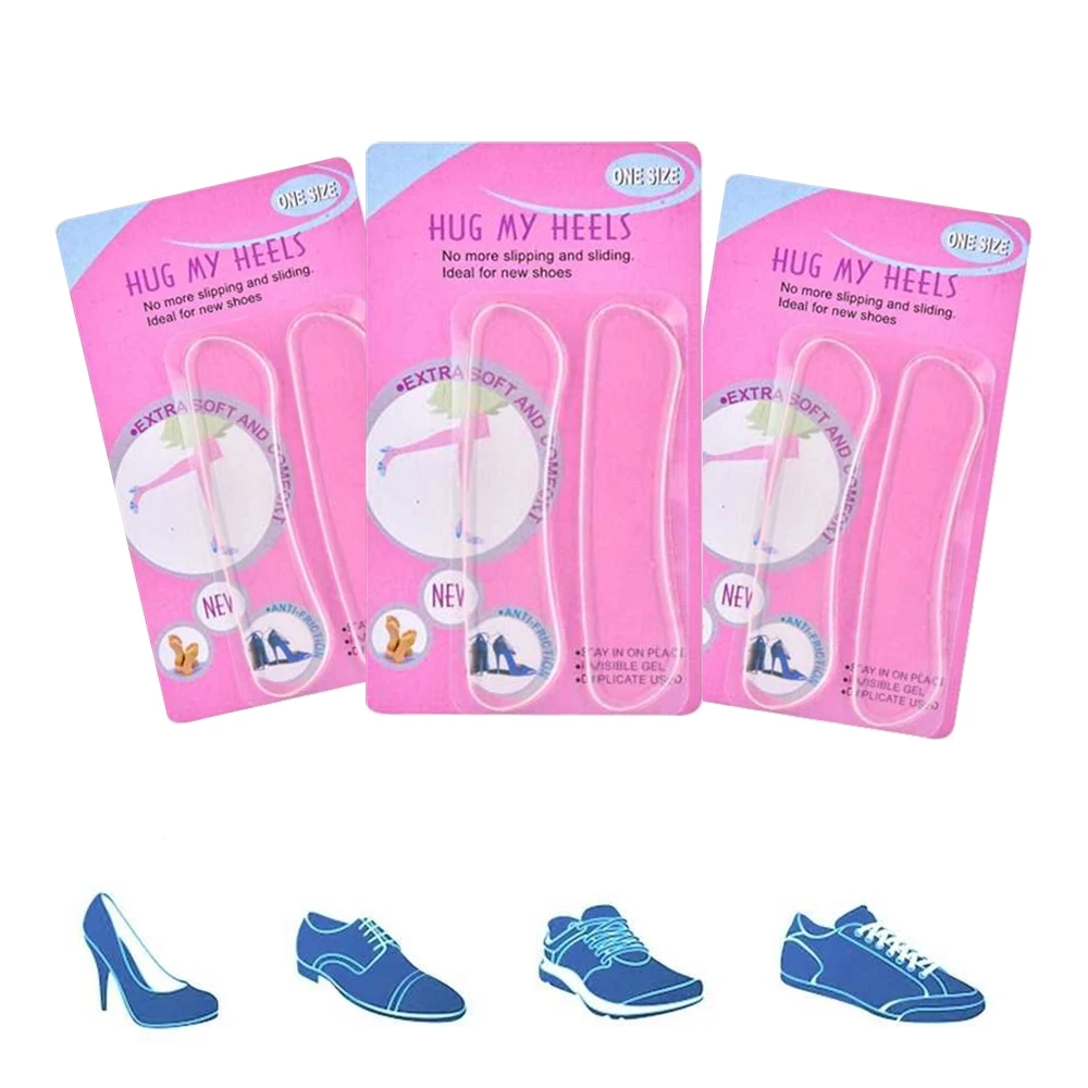 

3 Pairs Heel Sticker Gel Pad Heels Blister Arch Foot Pain Reducer Protector Shoe Support Gel Cushion Pads Unisex Saddle Cushion
