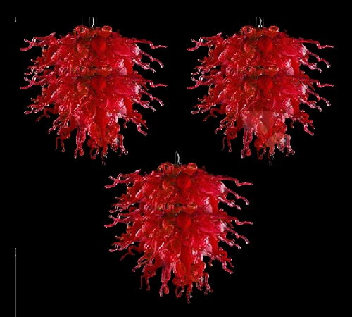 Buy Fashion Red Color Hand Blown Glass Art Decorative Ceiling Light