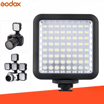 

2Pcs LED64 LED Video LED Lamp for DSLR Camera Camcorder mini DVR as Fill Light for Wedding News Interview Macro photography