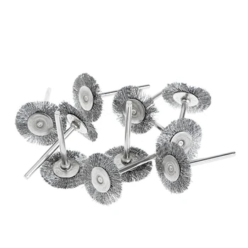 

10Pcs Steel Wire Wheel Brushes Cup Rust Rotary Electric Tool Engraver Abrasive L15