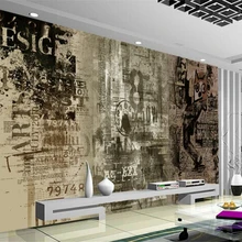 Пользовательские обои в континентальном стиле ретро граффити ТВ фон настенная домашний Декор Гостиная Спальня Фреска 3d обои
