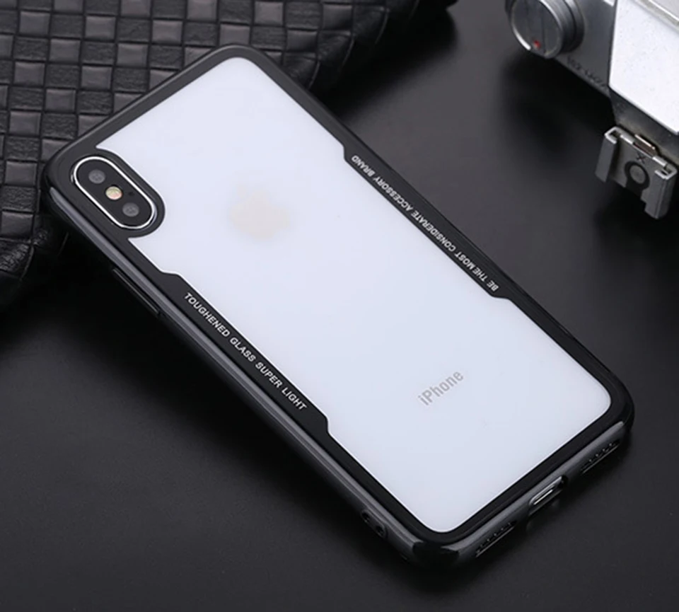Tendway Phone case for iphone 78X Tempered Glass Case Cover Transparent Funda for iphone 56 Accessories (13)