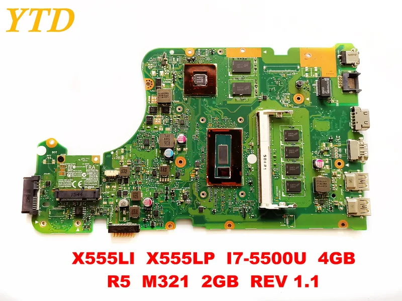  Original for ASUS X555LP X555LI laptop motherboard X555LI X555LP I7-5500U 4GB R5 M321 2GB REV 1.1 t