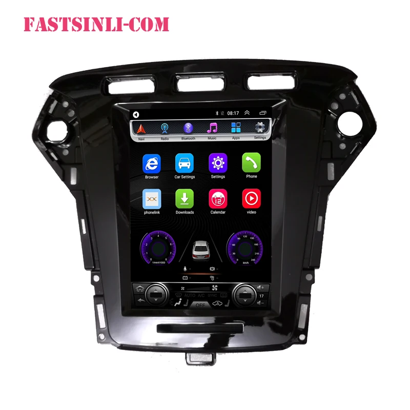 Flash Deal 64GB Android8.1 Tesla style Car GPS Navigation for Ford Mondeo 2011-2015 yea screen GPS multimedia radio navigaton system 1